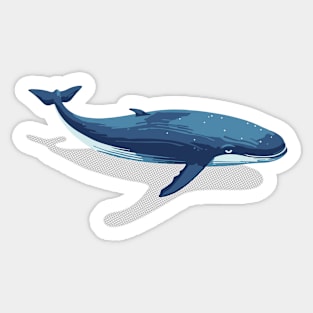 A blue whale Sticker